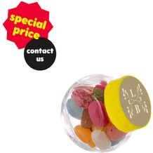 Mikro Glas 50 ml gefüllt mit Süßigkeiten (Transparent/Gelb) (Art.-Nr. CA499879)