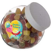 Medium Glas 0,9 Liter gefüllt mit Süßigkeiten (weiß) (Art.-Nr. CA515316)