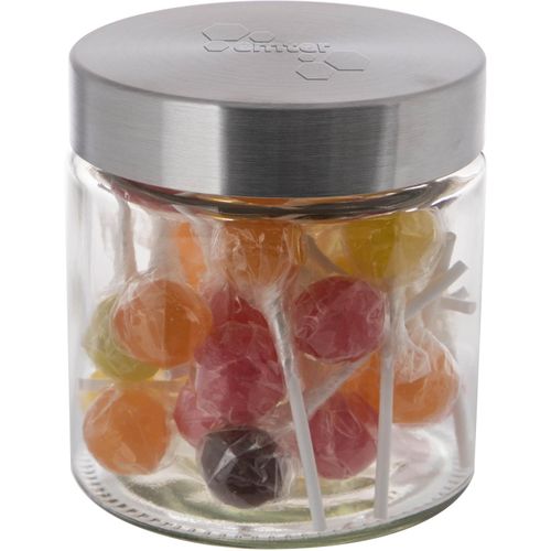 Glas 0,9 Liter gefüllt mit Süßigkeiten (Art.-Nr. CA524292) - Glas mit rostfreiem Deckel 0,9 Liter...