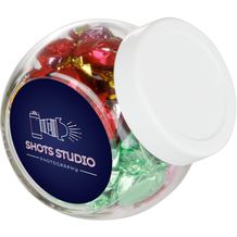 Mini Glas 0,2 Liter gefüllt mit Süßigkeiten (weiß) (Art.-Nr. CA554565)