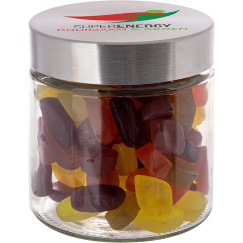 Glas 0,9 Liter gefüllt mit Süßigkeiten (Art.-Nr. CA557906) - Glas mit rostfreiem Deckel 0,9 Liter...