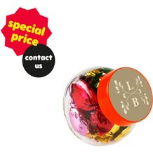 Mikro Glas 50 ml gefüllt mit Süßigkeiten (Transparent/Orange) (Art.-Nr. CA567742)