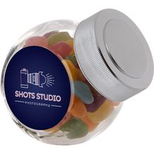 Mini Glas 0,2 Liter gefüllt mit Süßigkeiten (silber) (Art.-Nr. CA580292)