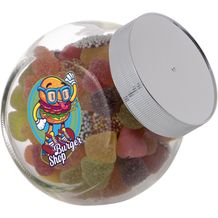Kleines Glas 0,4 Liter gefüllt mit Süßigkeiten (silber) (Art.-Nr. CA591304)