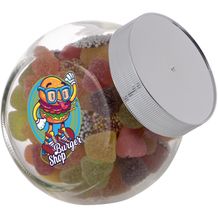Kleines Glas 0,4 Liter gefüllt mit Süßigkeiten (silber) (Art.-Nr. CA591304)