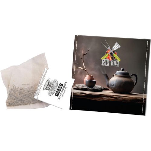Papier Teebeutel (Art.-Nr. CA593057) - Baumwollteebeutel, mit Bio-Earl-Grey-Tee...