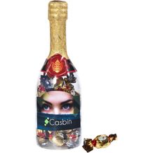 Champagnerflasche mit Metallic Sweets (transparant) (Art.-Nr. CA614185)