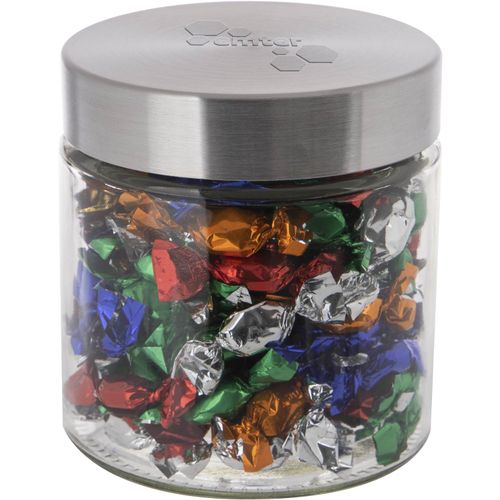 Glas 0,9 Liter gefüllt mit Süßigkeiten (Art.-Nr. CA696549) - Glas mit rostfreiem Deckel 0,9 Liter...