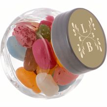 Mikro Glas 50 ml gefüllt mit Süßigkeiten (Transparent/Silber) (Art.-Nr. CA806652)