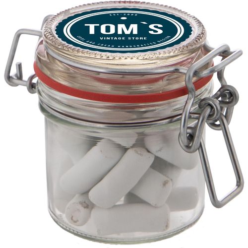 Midi Weckglas 0,25 L gefüllt mit Süßigkeiten (Art.-Nr. CA836508) - Mini Weckglas 0,13 L gefüllt mit Schulk...