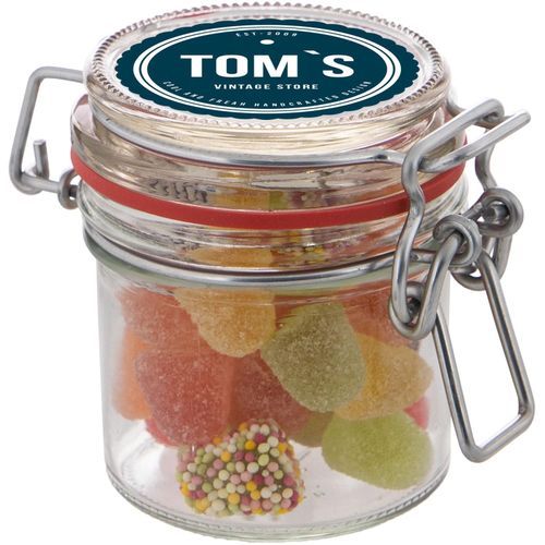 Midi Weckglas 0,25 L gefüllt mit Süßigkeiten (Art.-Nr. CA839495) - Mini Weckglas 0,13 L gefüllt mit Tu...