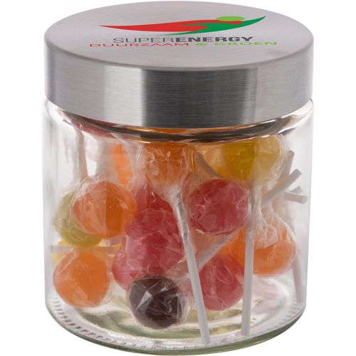 Glas 0,9 Liter gefüllt mit Süßigkeiten (Art.-Nr. CA874500) - Glas mit rostfreiem Deckel 0,9 Liter...