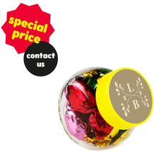 Mikro Glas 50 ml gefüllt mit Süßigkeiten (Transparent/Gelb) (Art.-Nr. CA889591)