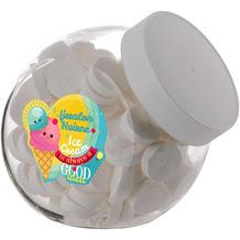 Medium Glas 0,9 Liter gefüllt mit Süßigkeiten (weiß) (Art.-Nr. CA907952)