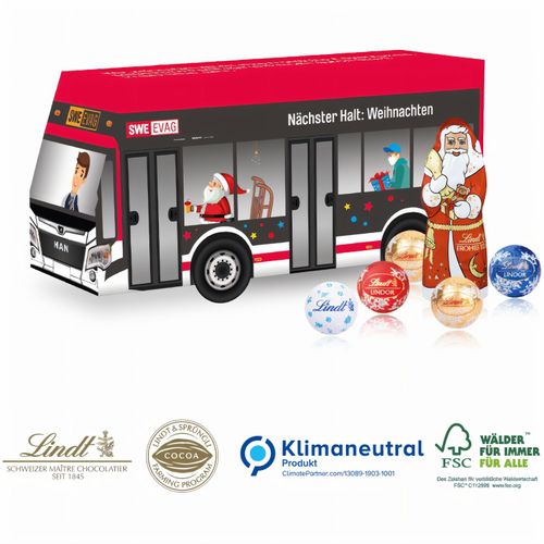 3D Präsent Bus (Art.-Nr. CA042736) - Ideales Weihnachtspräsent mit eigene...