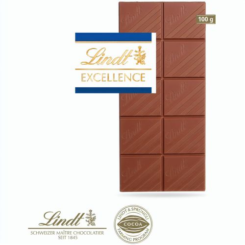 Grußkarte mit Schokoladentafel von Lindt Excellence (Art.-Nr. CA043812) - Ein Genuss für die Sinne! Individuel...