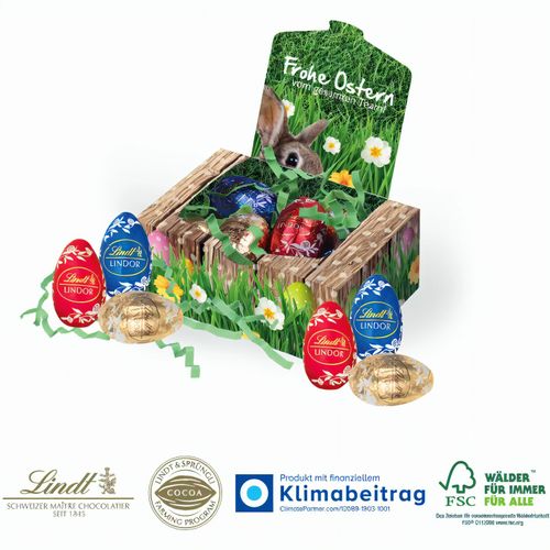 Lindt Mini-Eier, 6er Osternest (Art.-Nr. CA080382) - Oster-Highlight für Kunden und Mitarbei...