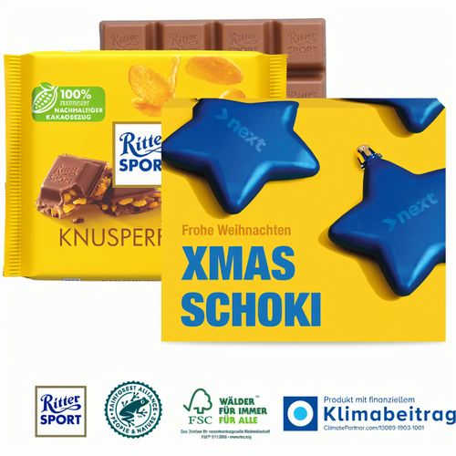 Ritter SPORT in Werbekartonage, 100 g (Art.-Nr. CA117408) - Ein echter Geschmacksgipfel! Hier...