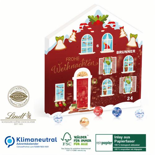 Adventskalender Lindt Weihnachtshaus Organic (Art.-Nr. CA163819) - Innovativ, kreativ, nachhaltig! Das...