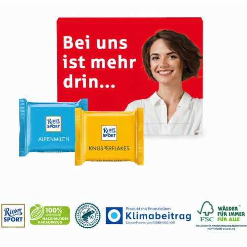 Mini-Grußkarte mit Ritter SPORT Schokolade (Art.-Nr. CA166485) - Schwer beliebt! Die neue Präsentbo...