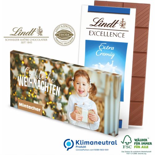 Schokoladentafel Excellence von Lindt, Klimaneutral, FSC® (Art.-Nr. CA246766) - Die zartschmelzende Versuchung! Durch...