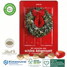 Adventskalender Lindt Schokoladen-Herzen, Klimaneutral, FSC® (4-farbig) (Art.-Nr. CA315862)