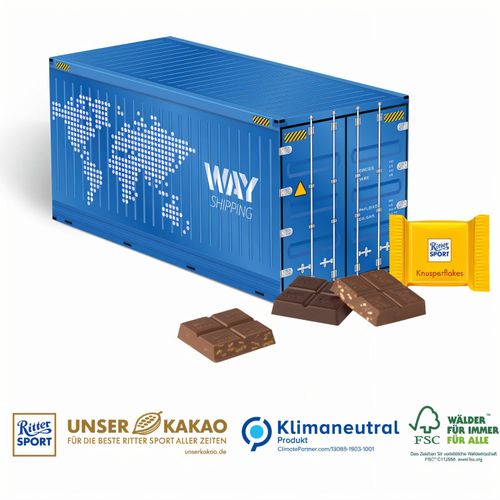 3D Präsent Container, Klimaneutral, FSC® (Art.-Nr. CA317072) - Sympathische Kundenbindung zum attraktiv...