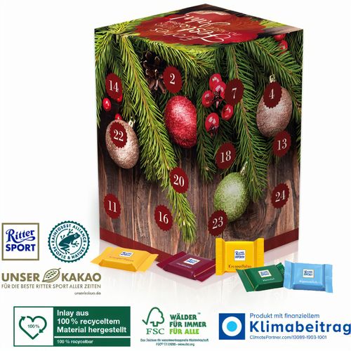 Adventskalender Cube XL mit Ritter SPORT Schokolade (Art.-Nr. CA321795) - Ein Präsent, das höchste Wertschätzun...