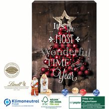 Wand-Adventskalender Lindt Gourmet Edition Organic, Klimaneutral, FSC® (4-farbig) (Art.-Nr. CA419417)
