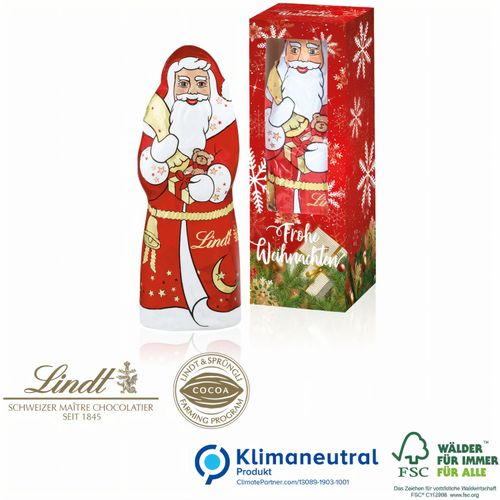 Weihnachtsmann von Lindt, 40 g, Klimaneutral, FSC® (Art.-Nr. CA434114) - Zartschmelzende Verführung! Es gib...