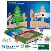 Adventskalender Weihnachtsbuch Exklusiv Organic Lindt Minis, Klimaneutral, FSC® (4-farbig) (Art.-Nr. CA449950)