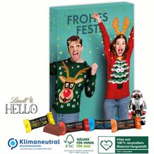Adventskalender Lindt HELLO Mini Stick Mix mit Santa, Klimaneutral, FSC®, Inlay aus 100% recyceltem Material (4-farbig) (Art.-Nr. CA453173)