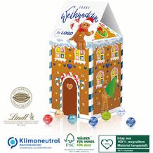 Adventskalender-Haus XL Lindt, Klimaneutral, FSC®, Inlay aus 100% recyceltem Material (4-farbig) (Art.-Nr. CA478674)