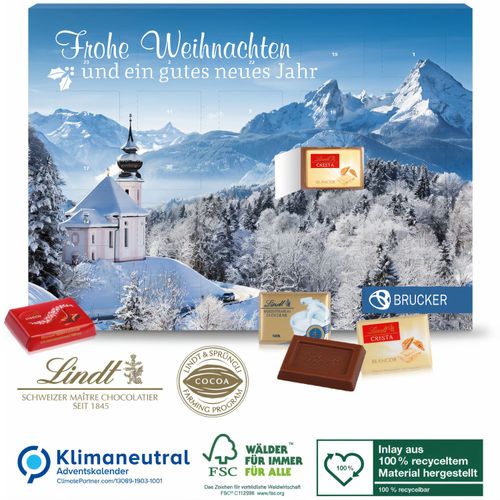 Wand-Adventskalender Lindt Exklusiv, Klimaneutral, FSC® (Art.-Nr. CA501635) - Feinste Schokolade von den Maître...