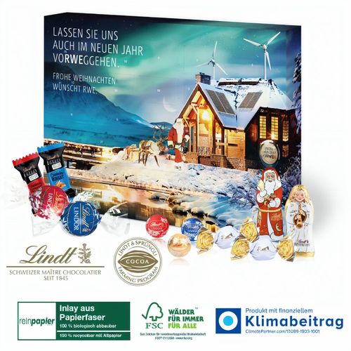 Adventskalender Lindt Premium-Selection, Inlay aus Papierfaser (Art.-Nr. CA519132) - Ein unvergessliches Weihnachtspräsent...
