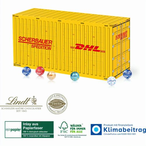 3D Adventskalender Lindt Container Organic (Art.-Nr. CA524246) - Nachhaltigkeit im Mittelpunkt! Das...