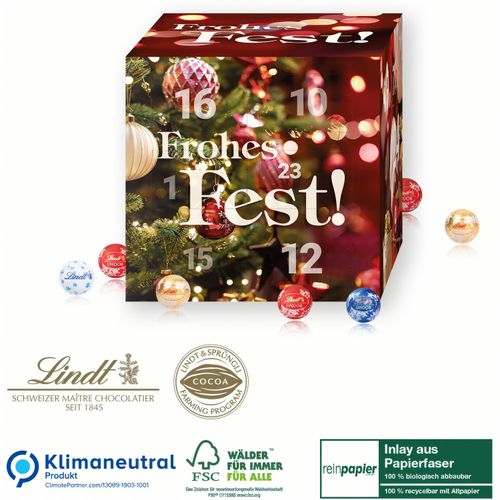 Adventskalender Lindt Cube Organic (Art.-Nr. CA565555) - Einzigartiges und nachhaltiges Highlight...