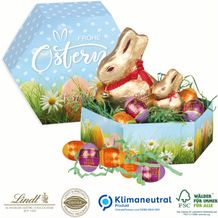 Großes Premium-Osternest mit Schokolade von Lindt, Klimaneutral, FSC® (4-farbig) (Art.-Nr. CA580865)