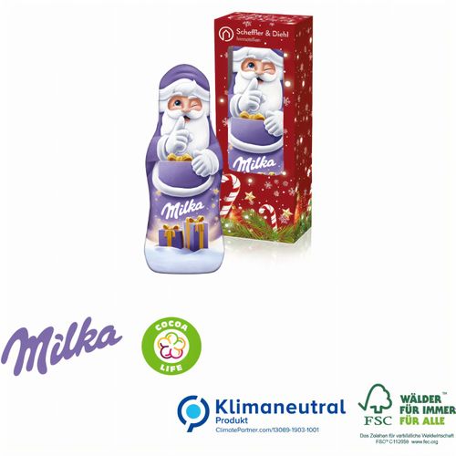 Milka Weihnachtsmann, 15 g (Art.-Nr. CA585537) - Aus zarter Milka Alpenmilchschokolade!...