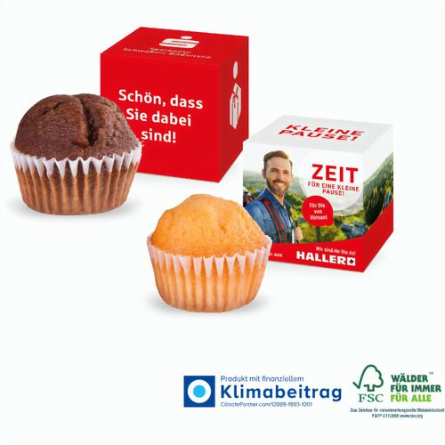Muffin MINI im Werbewürfel (Art.-Nr. CA593844) - Klein, süß, lecker! Der Kleine mit der...