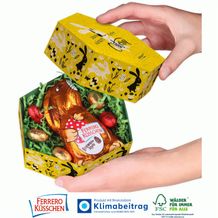 Großes Osternest mit Schokolade von Ferrero Küsschen auf Graspapier (4-farbig) (Art.-Nr. CA596072)
