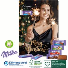 Wand-Adventskalender mit Milka Schokolade Mix, Klimaneutral, FSC® (4-farbig) (Art.-Nr. CA599551)