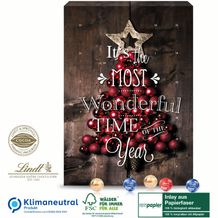 Wand-Adventskalender Lindt Gourmet Edition Organic, Klimaneutral, FSC® (4-farbig) (Art.-Nr. CA601136)