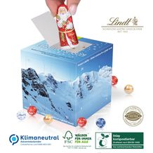 Adventskalender Cube mit Weihnachtsmann, Klimaneutral, FSC®, Inlay kompostierbar (4-farbig) (Art.-Nr. CA615304)