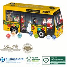 3D Adventskalender Lindt Bus, Klimaneutral, FSC® (4-farbig) (Art.-Nr. CA626214)