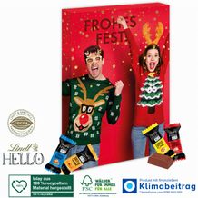 Adventskalender Lindt HELLO Mini Stick Mix, Inlay aus 100% recyceltem Material (4-farbig) (Art.-Nr. CA662807)