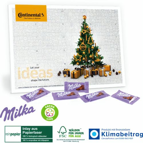 Tisch-Adventskalender Organic mit Milka Schokolade (Art.-Nr. CA672190) - Beliebter und nachhaltiger Klassiker!...