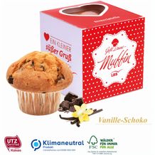 Muffin Maxi im Werbewürfel mit Herzausstanzung, Klimaneutral, FSC® (4-farbig) (Art.-Nr. CA708368)