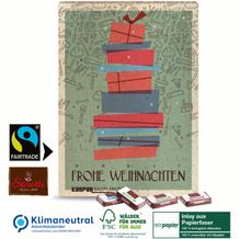 Wand-Adventskalender aus Graspapier mit Fairtrade-Kakao Organic, Klimaneutral, FSC® (4-farbig) (Art.-Nr. CA782349)