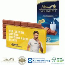 Premium Schokolade von Lindt, 100 g auf Graspapier (4-farbig) (Art.-Nr. CA820401)